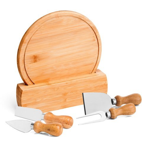 Conj. Para Queijo Em Bambu - 6 Pçs