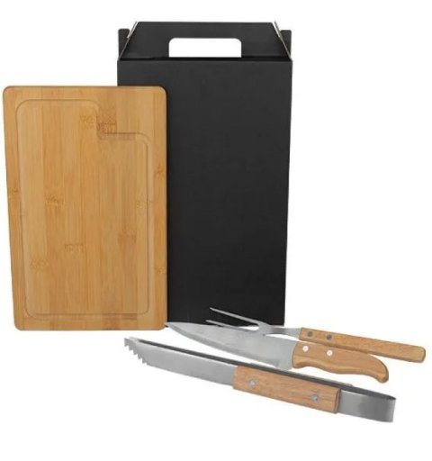 Kit Para Churrasco Com Pegador - 4 Pçs